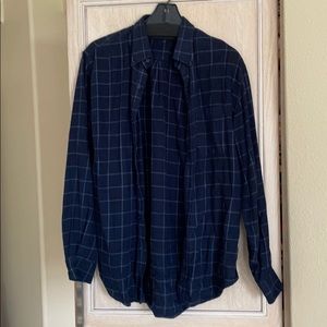 Vintage Navy Blue Flannel
